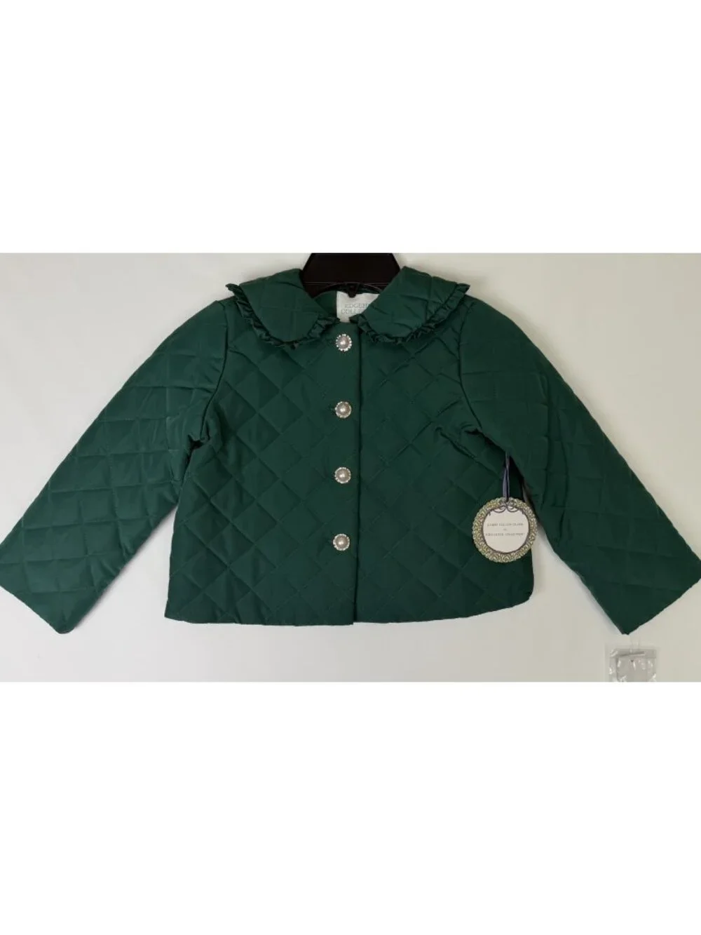 Edgehill SIZE 4T Collection Girls Quilted Green Jacket NWT Boutique